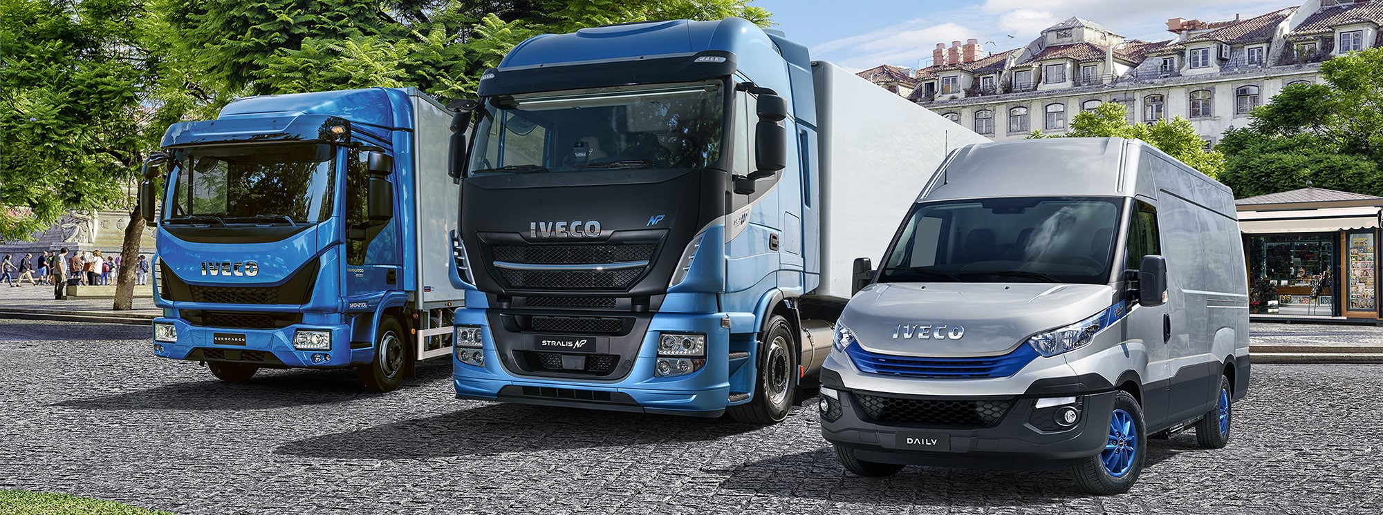 gas-powered Iveco Cab, truck & van range banner